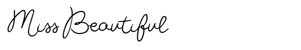 Miss Beautiful font preview